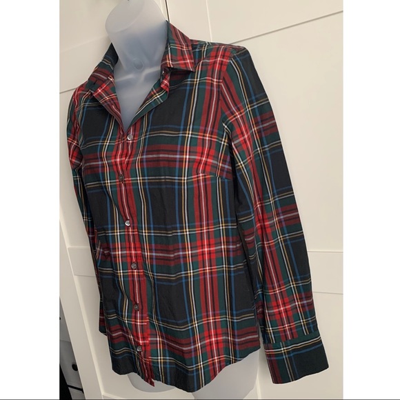 J Crew Perfect Shirt in Stewart Plaid - Picture 6 of 7